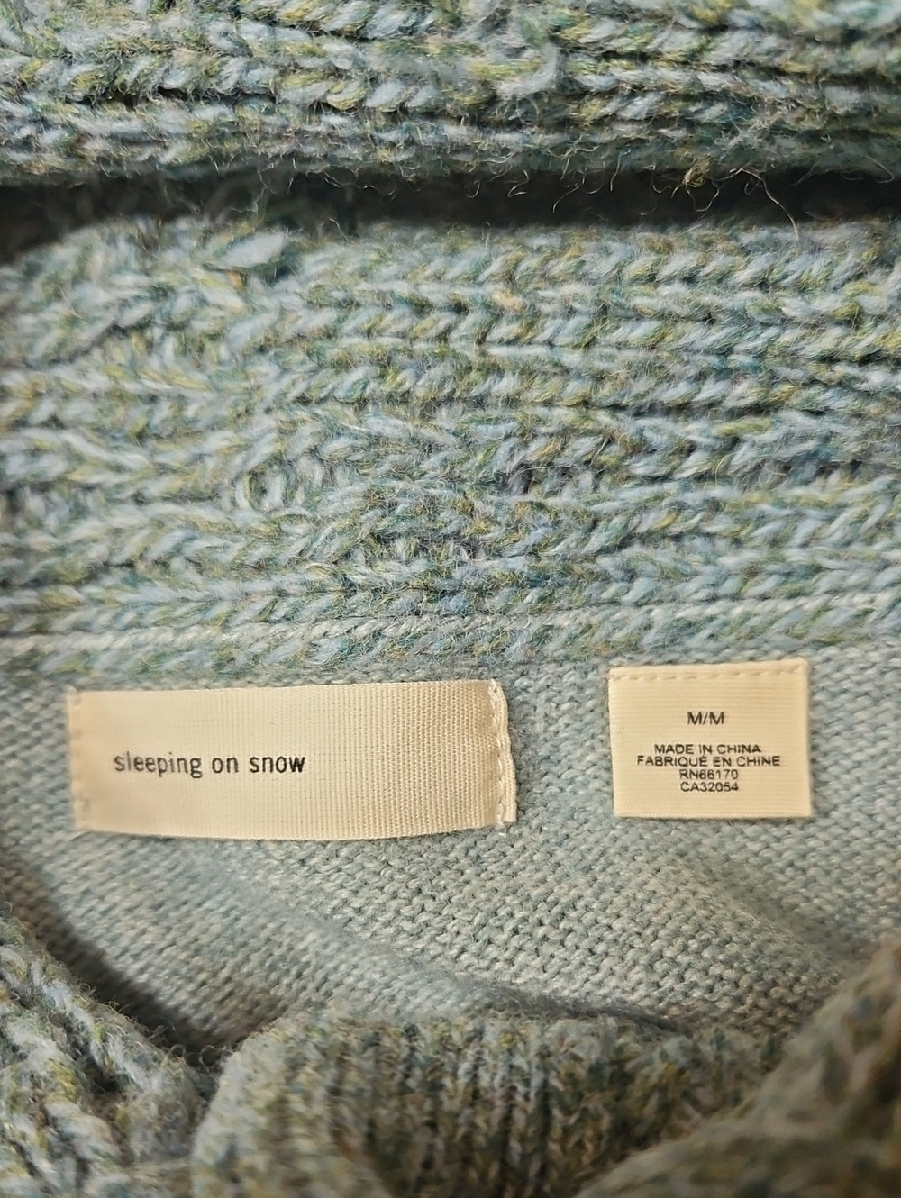 Sleeping on Snow Women's Seafoam Cowl Neck Sweater
